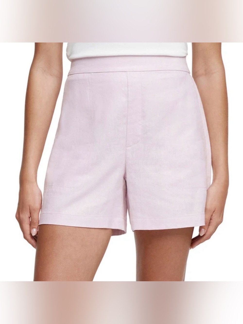 Banana Republic Linen-Blend Shorts in Pale mauve summer beachy pretty vacation